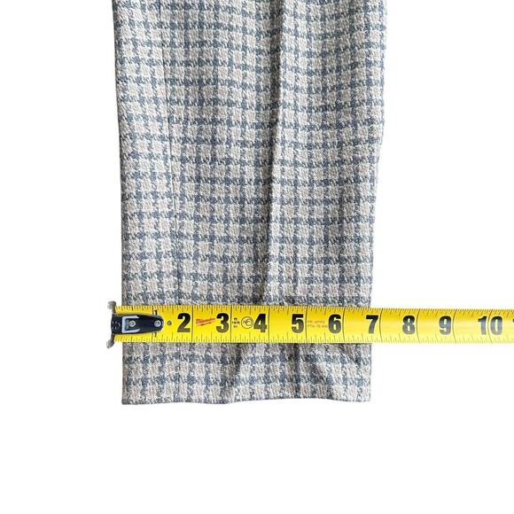 Vintage JH Collectibles Women's 100% Wool Trousers Plaid Beige Sz 6 Made in USA - Picture 5 of 11